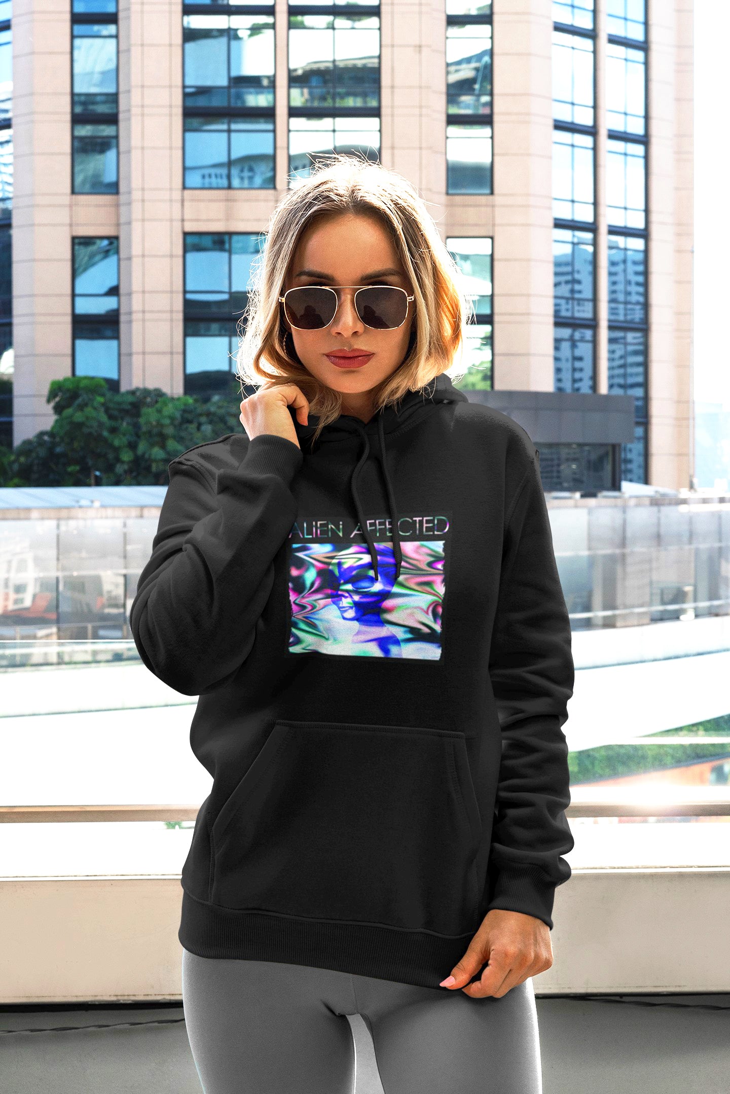 HOLOGRAPHIC ALIEN HOODIE