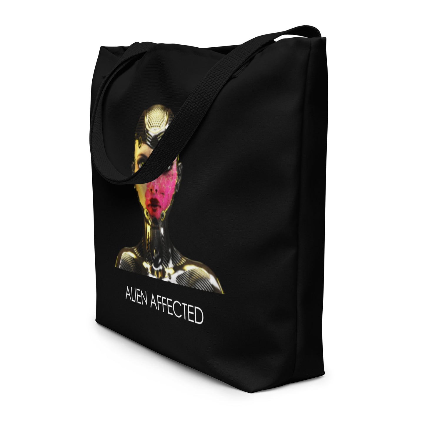 CYBER ALIEN LARGE TOTE BAG