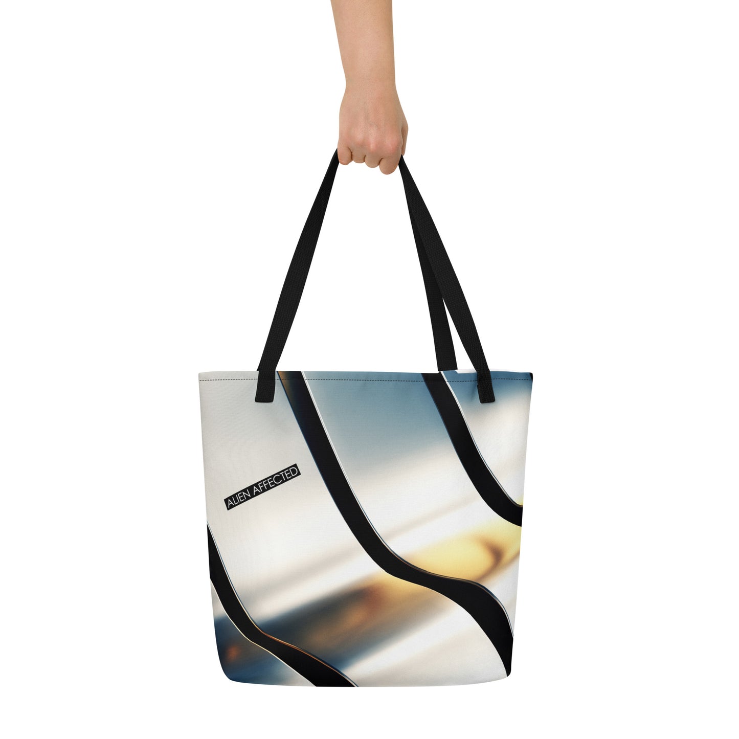 STEEL LARGE TOTE BAG DOUBLE-SIDED