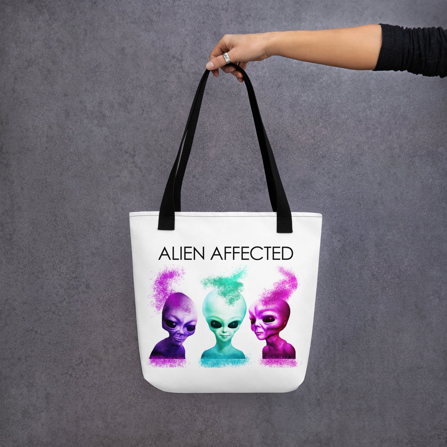 ALIEN HEADS TOTE BAG