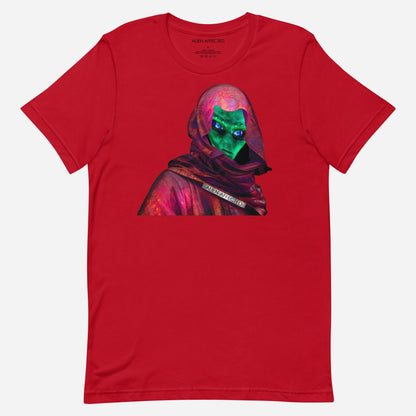 green alien crewn neck t-shirt alien affected